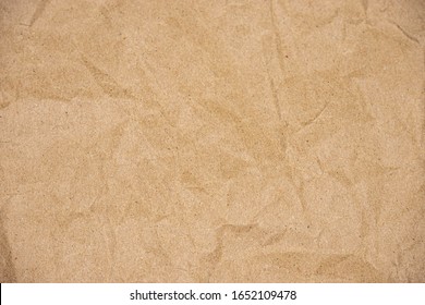 Close up of Recycled brown wrinkle paper texture for background - Shutterstock ID 1652109478