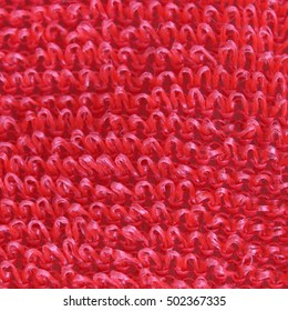 Close up red background texture plastic cloth