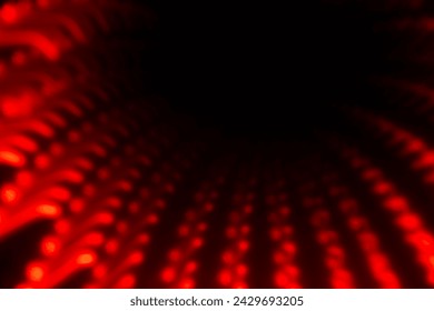 Close up red and black twisty abstract dot lightburst geometric pattern