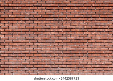 close up of a red brick wall - full-frame background and texture.