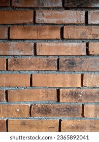 
close up red brick wall texture for interior or exterior design background.