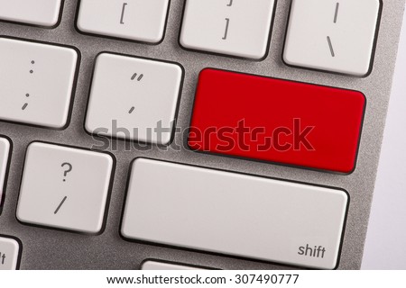 close up red keyboard button 
