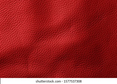 Close Up Of Red Leather Surface