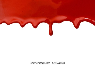 Close Red Paint Leaking On White Stock Photo 525593998 | Shutterstock