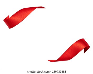 close up of a  red ribbon bow on white background - Shutterstock ID 159939683