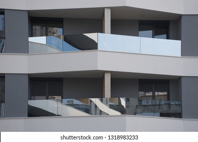 Close up of the reflection on the modern architecture