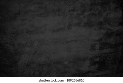 Close Up Retro Plain Dark Black Cement Concrete Wall Background Texture For Show Or Advertise Or Promote Product And Content On Display And Web Design Element Concept Decor.