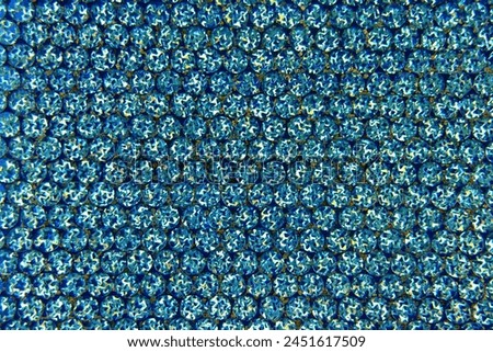 Close up of the rhinestone blue background