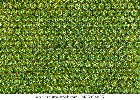 Close up of the rhinestone green background