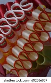Close up of Ribbon Candy.