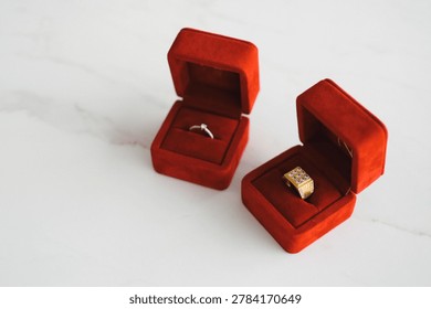 close up ring on table, wedding ceremony wallpaper background, happy valentine’s day concept