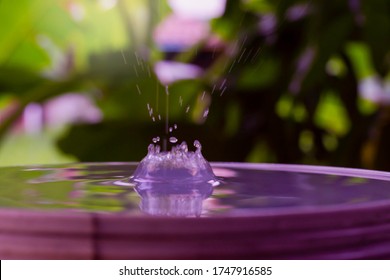 Close Up Ripple Water Surface In Tank