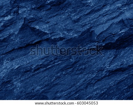 Close up rocks. Dark Stone texture. Blue rock.                                  