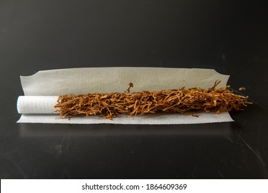 Close up of a rolled cigarette