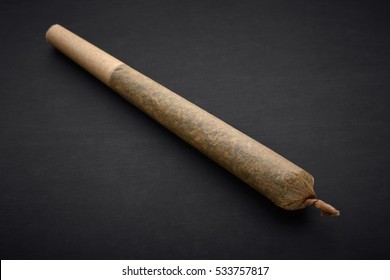 Close up of rolled marijuana joint