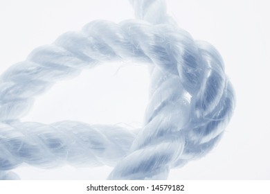 Close Up of Rope on Plain Background