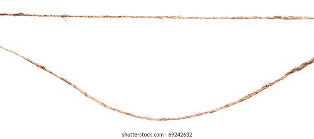 close up of rope part isolated on white background