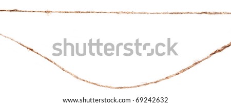 close up of rope part isolated on white background