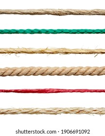 Close Up Of A Rope String On White Background