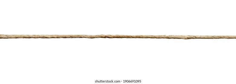 Close Up Of A Rope String On White Background