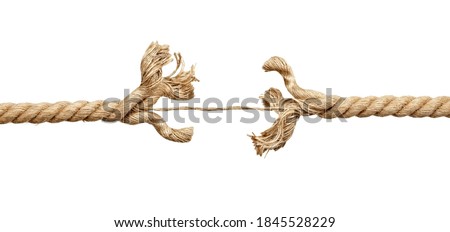 close up of a rope under pressure on white background Foto d'archivio © 
