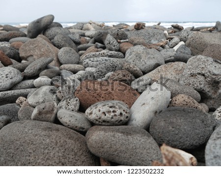 Similar – Image, Stock Photo Coast with rocks and sea in sunset