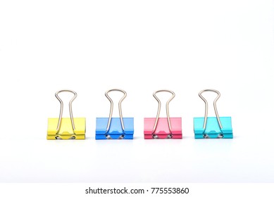 Close Row Colorful Binder Clips On Stock Photo 775553860 | Shutterstock