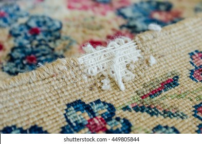 Close Up Of Rug Edge Damage 