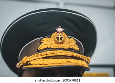 Close Up Of Russian Soviet Cold War Soldier Hat During Missile Crisis