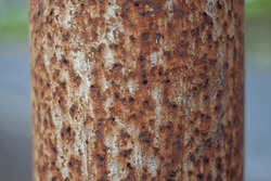Close Up Of Rusty Iron Pole