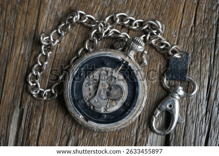 close up of rusty movement on pocket watch                                  