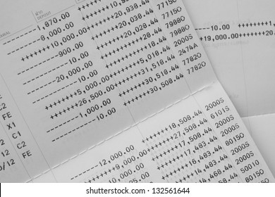 Close up of saving account Passbook