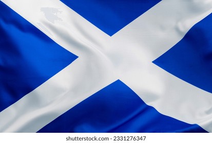 Close up of Scottish flag background.