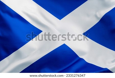 Close up of Scottish flag background.
