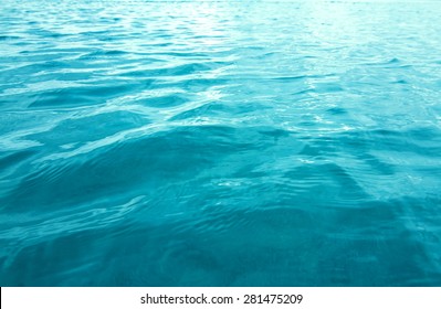 Close Up The Sea Or Ocean Water Surface