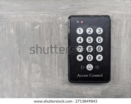 Close up of security access control or id card keypad of house or building.