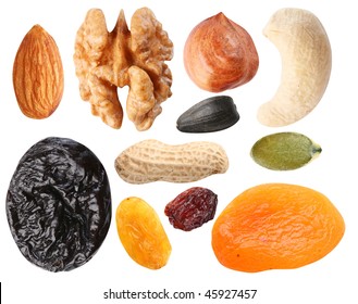 Close Seeds Dried Fruits On White Stock Photo 45927457 | Shutterstock