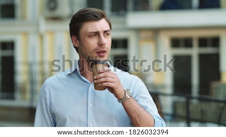 Similar – Image, Stock Photo man taking an outdoor shower