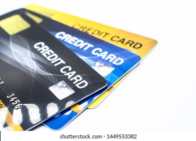 Close Set Cradit Cards Isolated On Stock Photo 1449553382 | Shutterstock