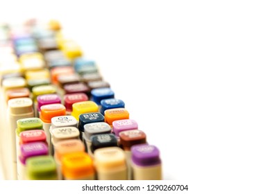 close up set of marker pen
