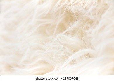 Close Up Of Sheepskin Texture Background