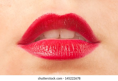 Beautiful Woman Lips Fashion Lipstick Makeup Stock Photo (Edit Now ...