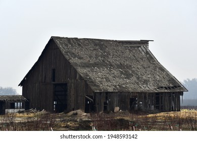 A Close Up Shot Of An Abandoned Farm