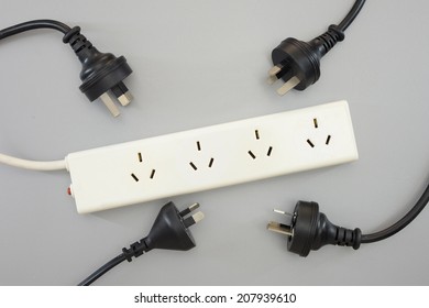 A Close Up Shot Of An Australian Power Cord