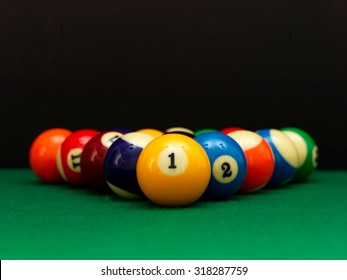 Billiard Balls Green Pool Table Game Stock Photo (Edit Now) 370576679