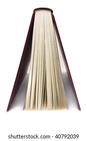 Close Up Shot Of A Book Viewed From The Side