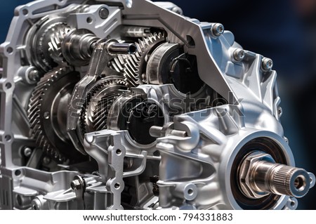 Close up shot of car engine