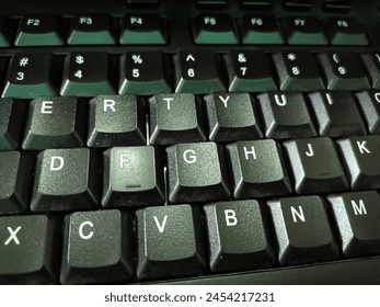 Close up shot of a computer keyboard