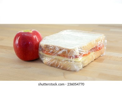 A Close Up Shot Of A Conceptual Packed Lunch