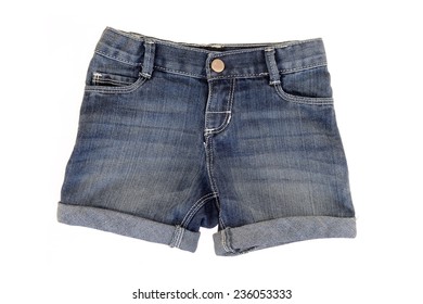 A Close Up Shot Of Denim Shorts